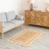 off white Jute Scallop Rug, White Ivory Scalloped Jute Rug, Scalloped Runner Rug, Scalloped Doormats