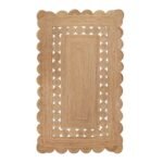 Jute Scallop Rug Hand Woven Scalloped Jute Runner Rug