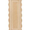 ivory Scallop Wavy Jute Runner Rug, Natural Jute Wave Edge Rug, Scalloped Jute Rug