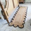 Natural Jute Scallop Rug with Black Trim Scalloped Jute Rug 8x10