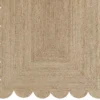 best scalloped rug Natural Jute scallop rug online in India