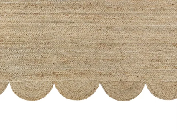 best scalloped rug Natural Jute scallop rug online in India