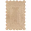 best scalloped rug Natural Jute scallop rug online in India