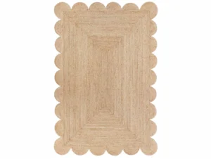 best scalloped rug Natural Jute scallop rug online in India