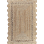 Scalloped Natural Jute Area Rug Scalloped Jute Rug