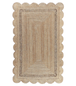 Scalloped Natural Jute Area Rug Scalloped Jute Rug