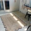 Natural Jute Scallop Rug with Black Trim Scalloped Jute Rug 8x10