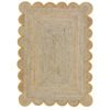 Yellow Jute Scallop Rug Jute Area rug Scalloped jute rug