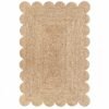 best scalloped rug Natural Jute scallop rug online in India