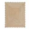 Off White Wavy Jute Rug Bohemian Scalloped Jute Area Rug