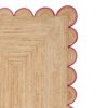 Natural Jute Scalloped Rug Bohemian Scalloped Jute rug