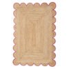 Natural Jute Scalloped Rug Bohemian Scalloped Jute rug