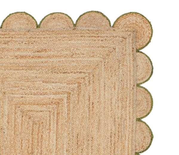 Jute Scalloped Rug Emerald Green Scalloped Jute Rug