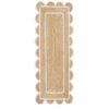 Off White Scalloped Runner Rug Jute Runner Rug