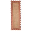 Red Scalloped Jute Runner Rug Jute Scallop Rug