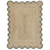 Scalloped jute rug Green Jute Scallop Rug 8x10