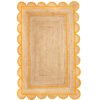 Yellow Jute Scalloped Rug Boho Scalloped Jute Rugs