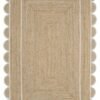 Ivory Scallop Jute Rug Custom Size jute rug Scalloped Edge RugsIvory Scallop Jute Rug Custom Size jute rug Scalloped Edge Rugs