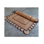 Black Scalloped Jute Rug Scallop Rug Jute Scallop Rug