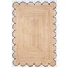 Natural Jute Scallop Rug with Black Trim Scalloped Jute Rug 8x10