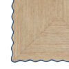 Wavy Jute Scallop Rug Navy Blue Scalloped Jute Rug Large