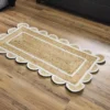 Off White Scalloped Runner Rug Jute Runner Rug