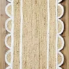 Off White Scalloped Runner Rug Jute Runner Rug