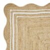 Wave Edge Scalloped Jute Rug Off White Reversible Wavy Jute Rug